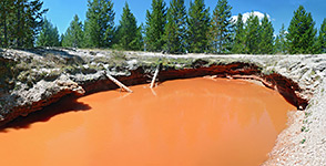 Orange-red pool
