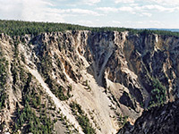 Steep canyon walls