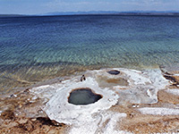 Lakeshore Geyser, beside Yellowstone Lake