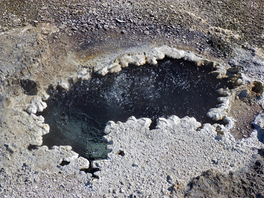 Scalloped sinter rim of a small pool