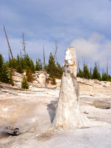 Steam rising from Monument Geyser