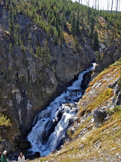 Wide view of the falls