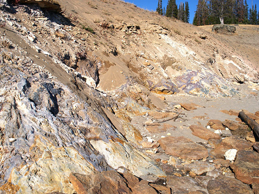 Rocks along the shore of Yellowstone Lake