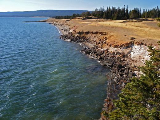 Shoreline west of the point