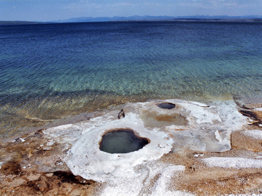 Lakeshore Geyser, beside Yellowstone Lake