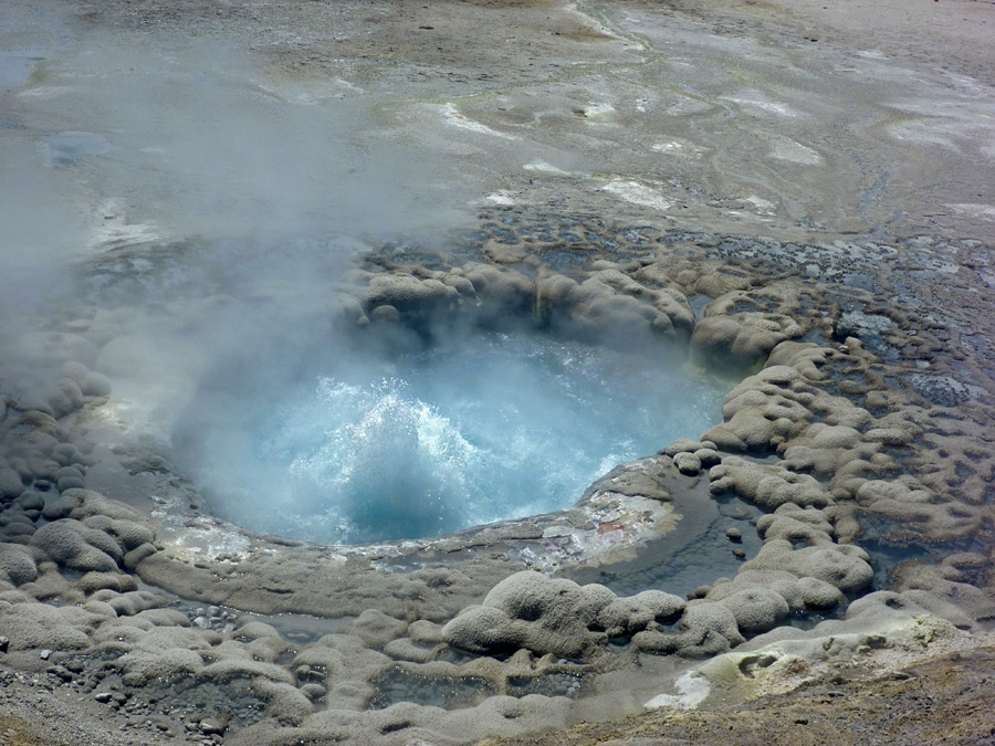 Eruption of Crater Hills Geyser