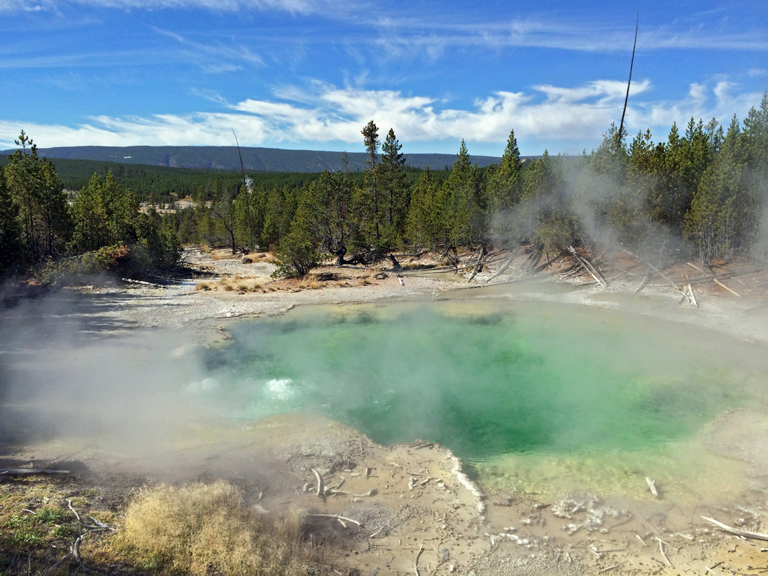 Steam above Emerald Spring