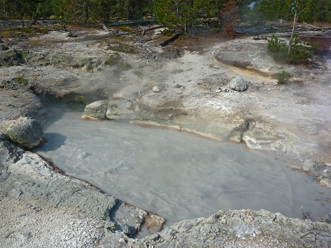 Large hot spring