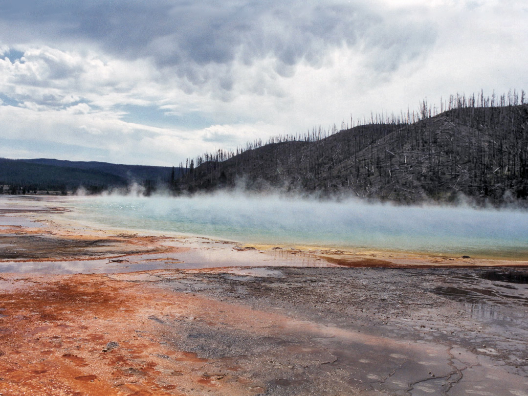 Steam above Grand Prismatic Spring