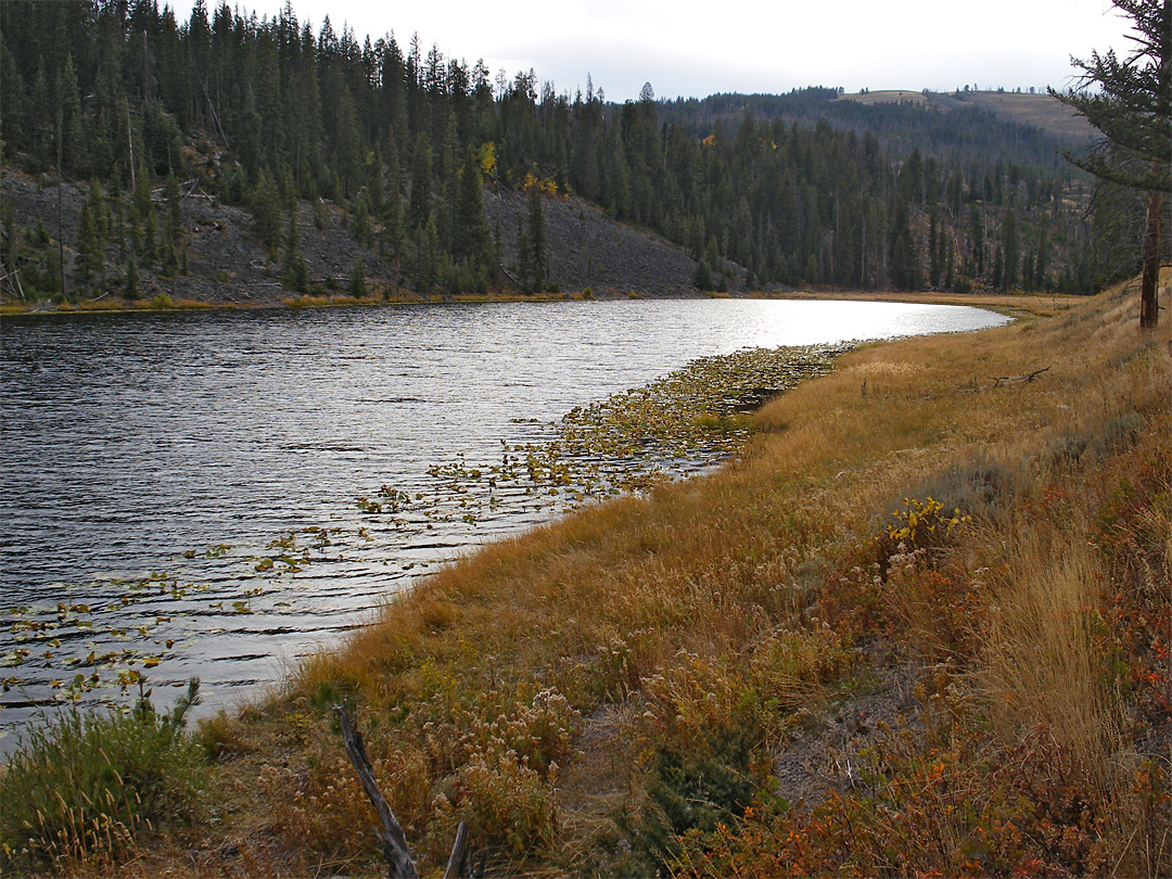 View west along the lake