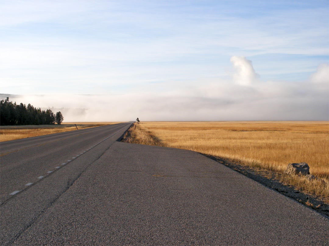 Road through the basin