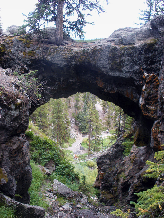 Above the bridge