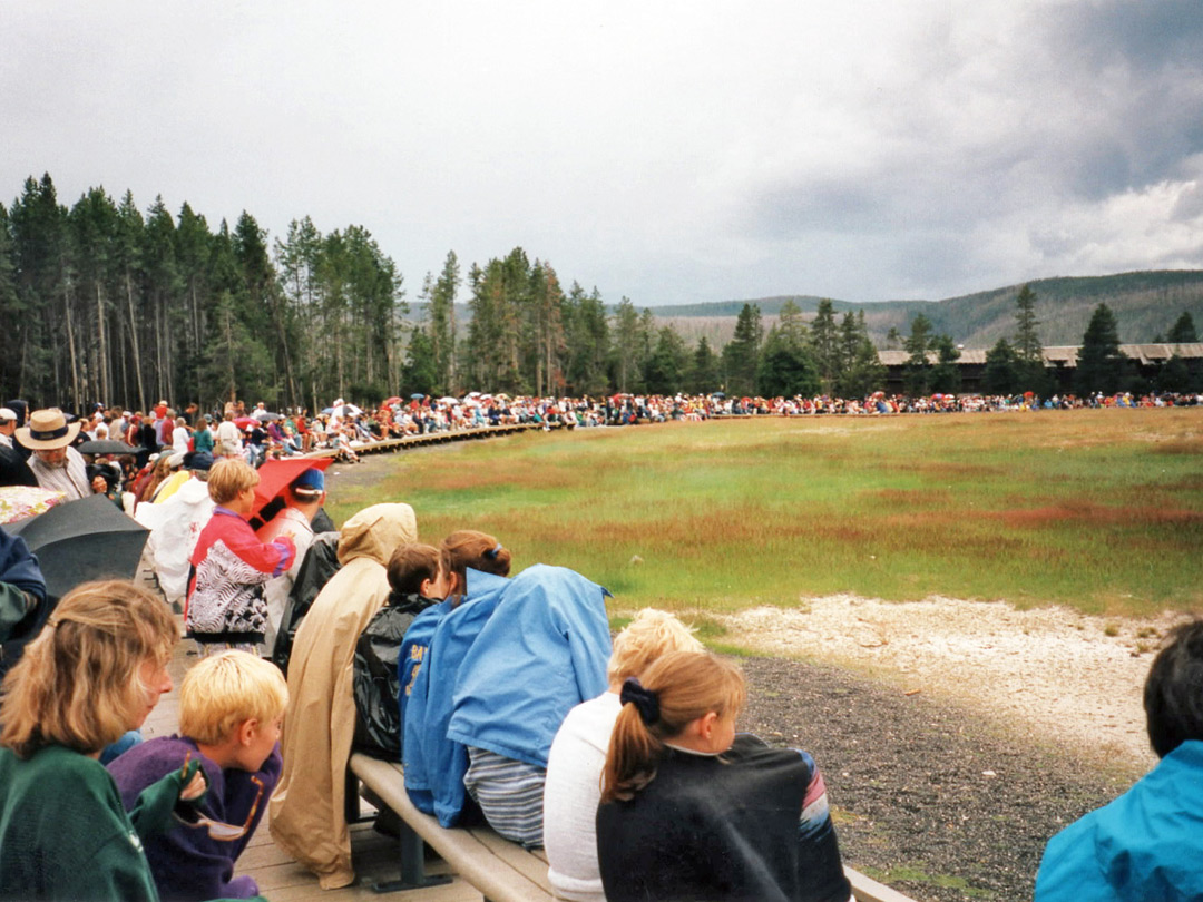 Crowd at Old Faithful