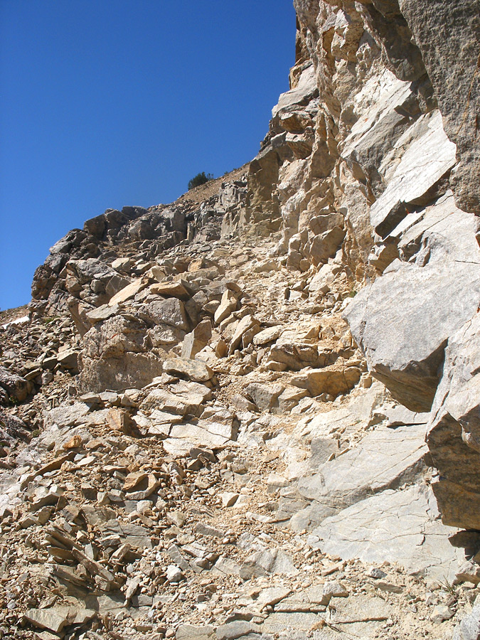 Rocky section of the trail