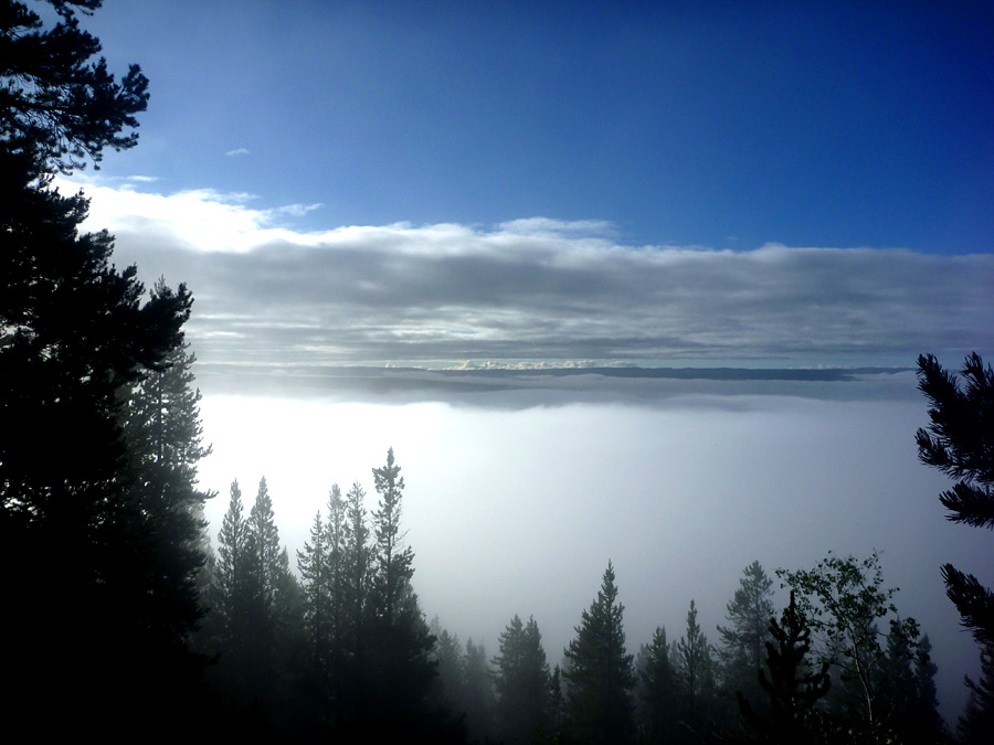 Blue sky above clouds