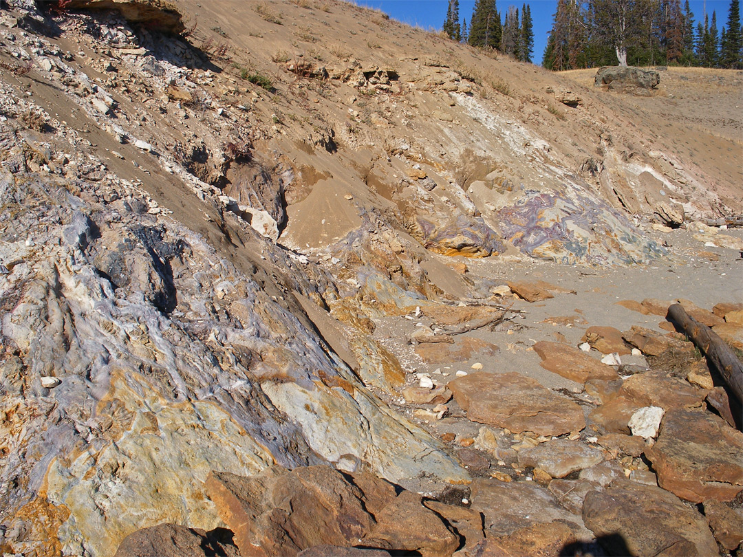 Rocks along the shore