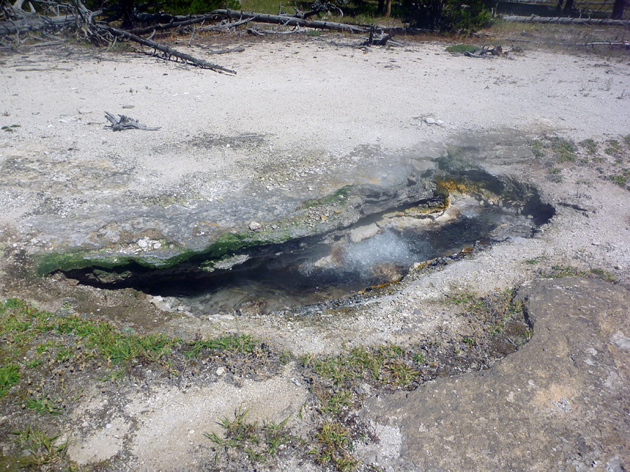 Elongated hot spring