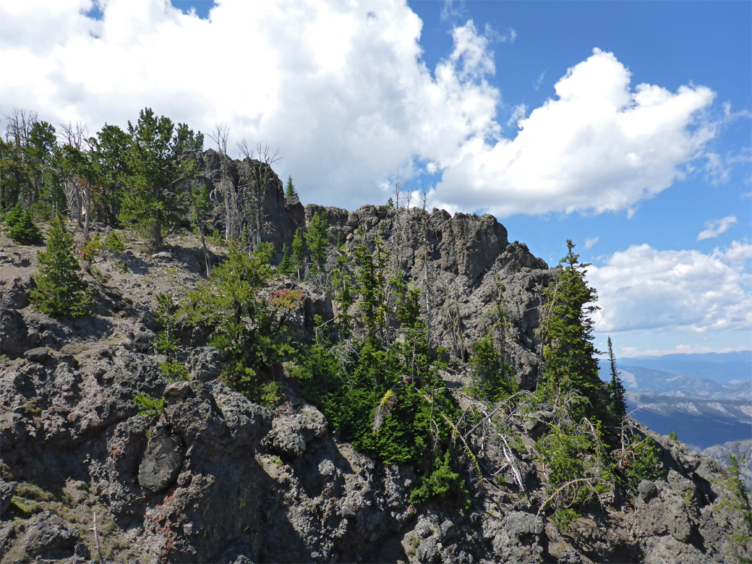 Clouds above the mountain