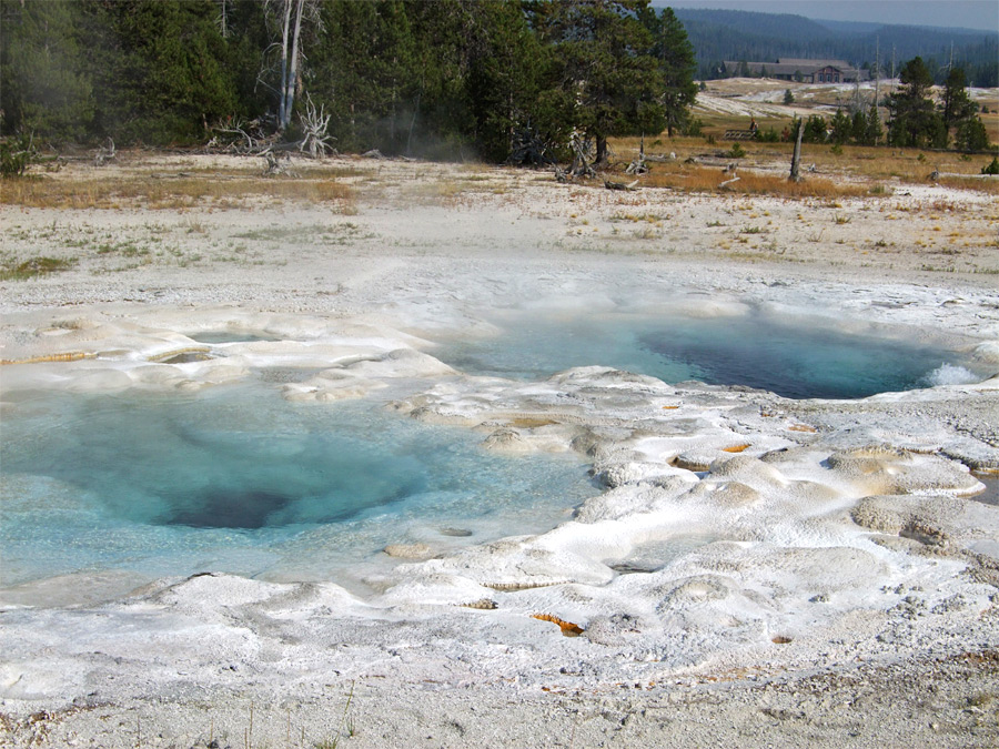 Blue water in Spasmodic Geyser