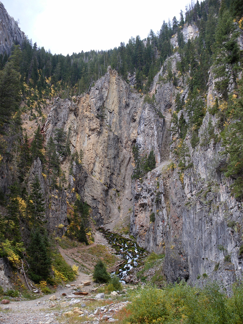 Cliffs above the spring
