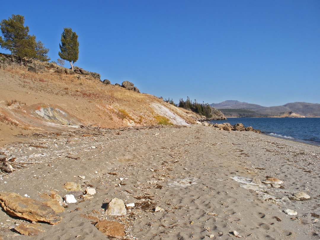 Sandy beach; view towards Storm Point