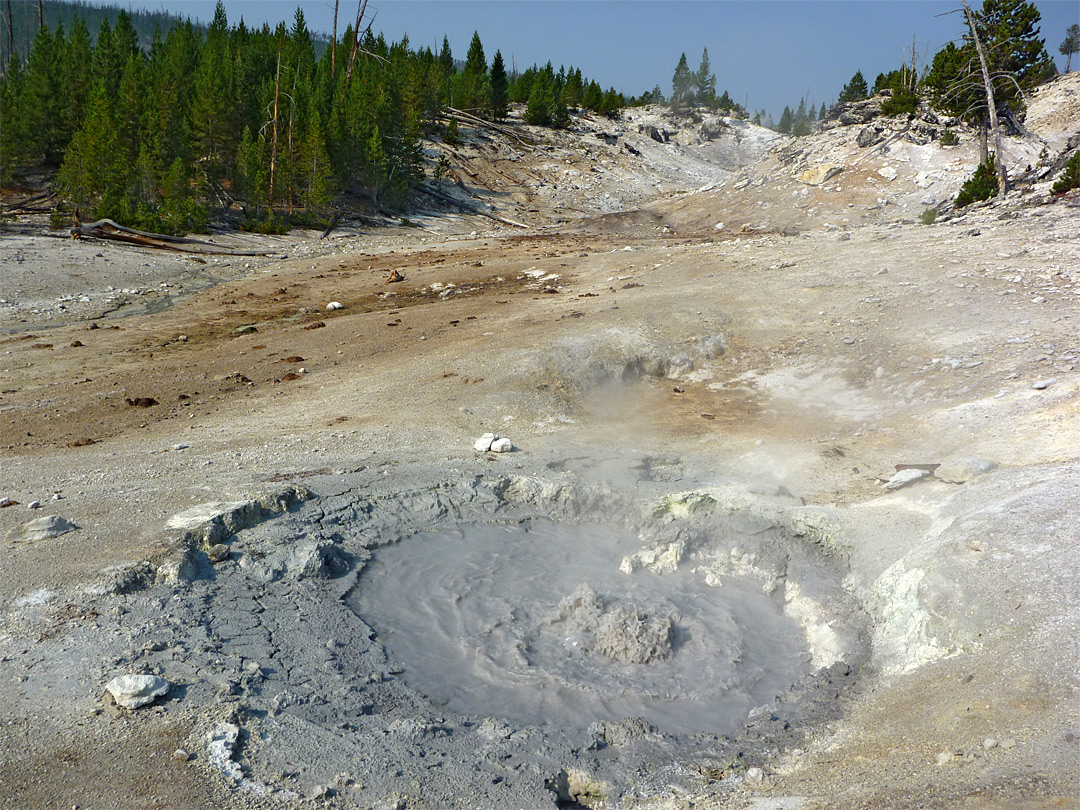 Boiling, muddy pool