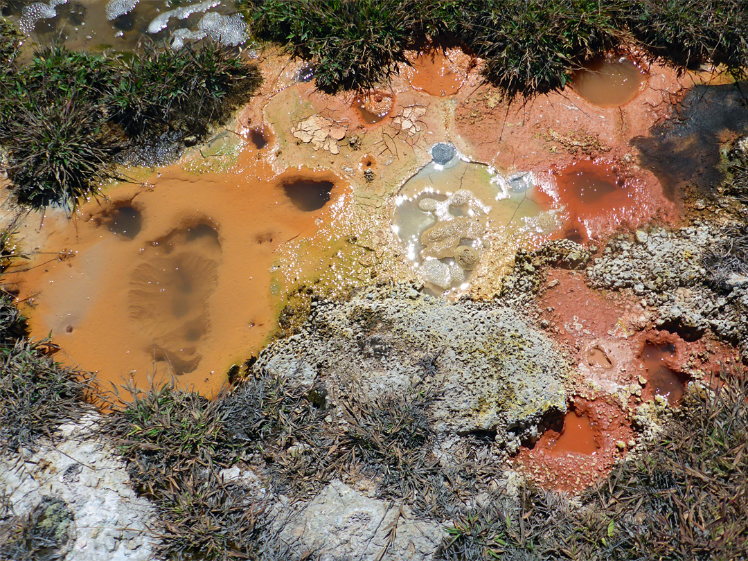 Red and orange mud