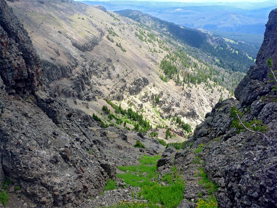 Steep ravine